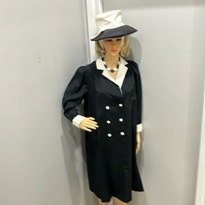 Vintage 1980s Great Times Elegant Black Maternity Dress. Size M.